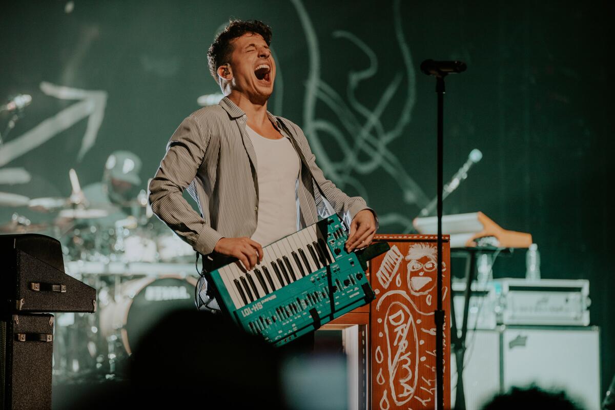 Charlie Puth performs at the Rady Shell at Jacobs Park in San Diego on July 9.