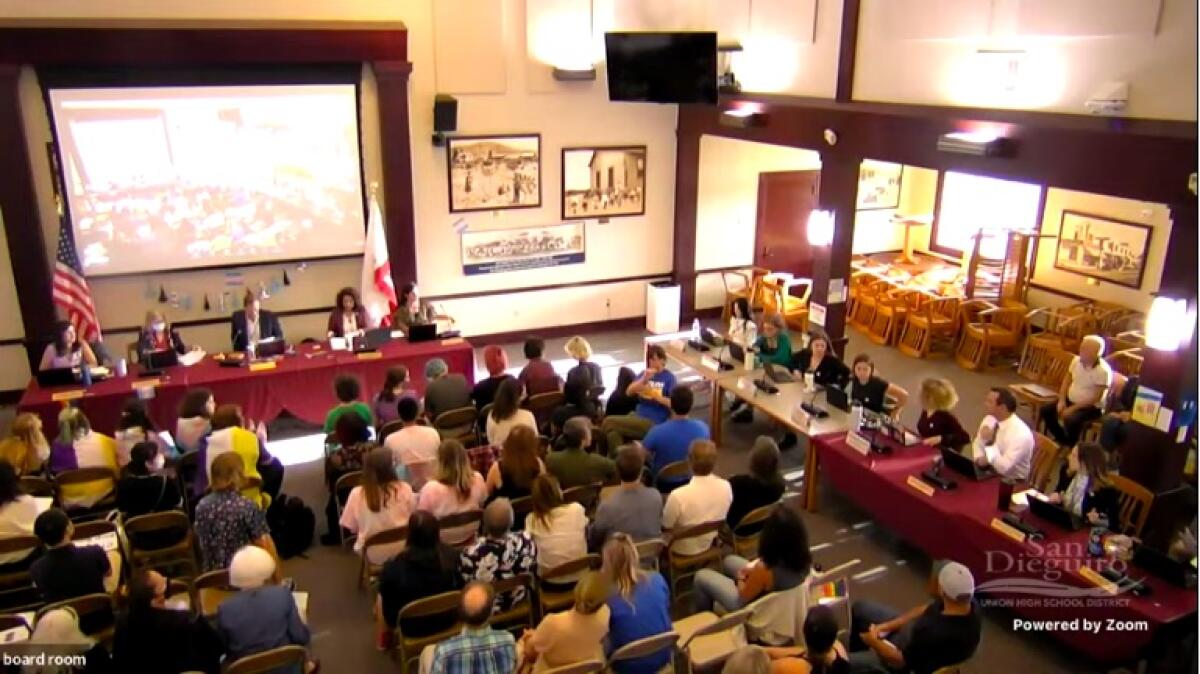 The SDUHSD board met on Sept. 14.