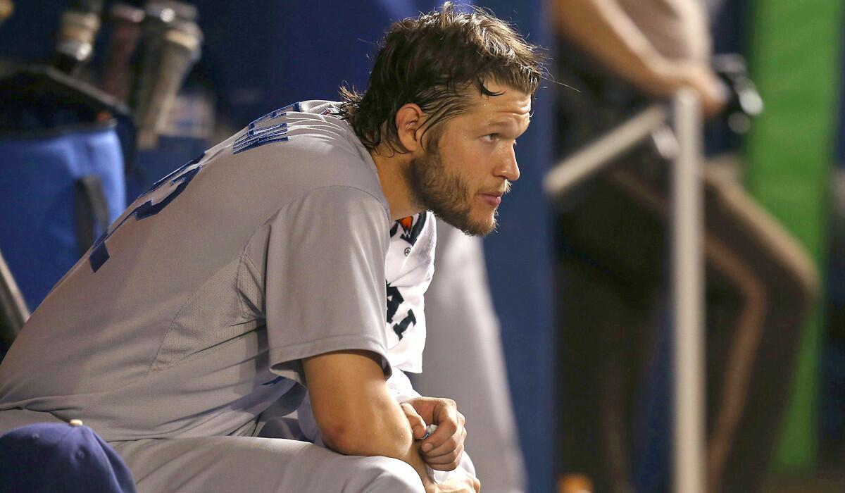 Clayton Kershaw dropped to 5-6 this season after the Dodgers' 3-2 loss to Miami on Saturday.