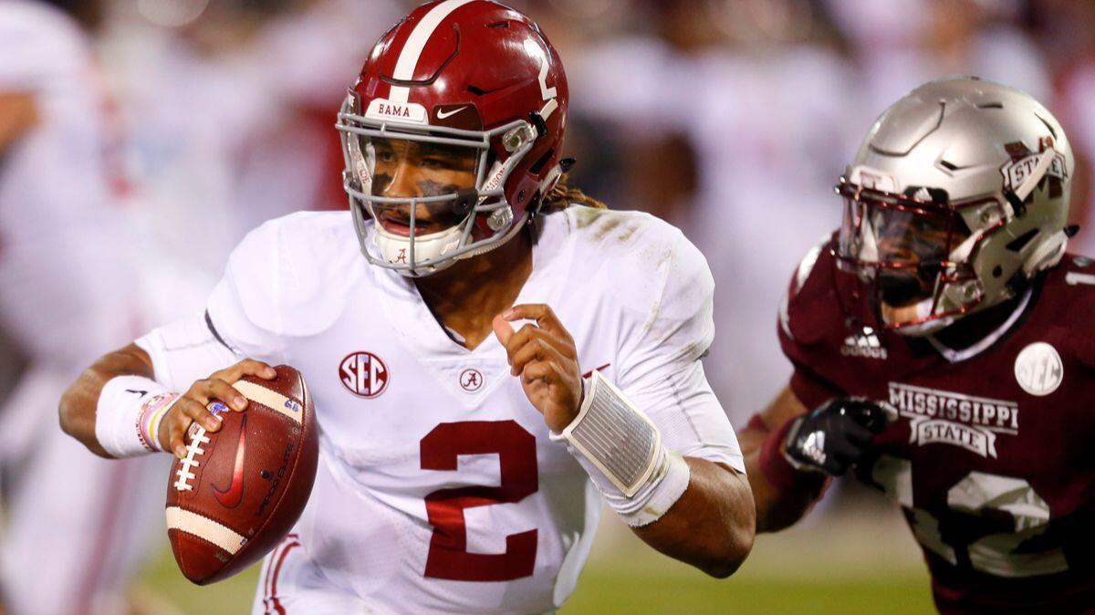 Alabama sophomore quarterback Jalen Hurts has guided an efficient, run-heavy attack that averages 474 yards.