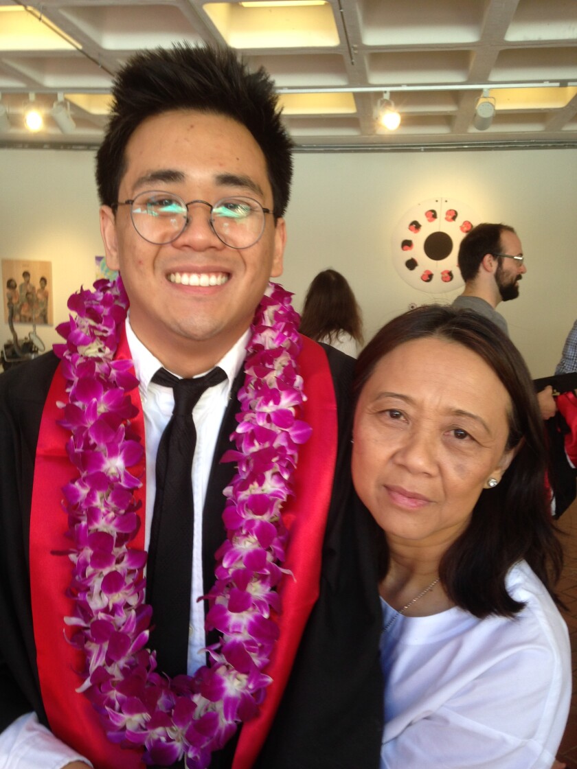 Author Anthony Veasna So with his mother, Ravy So.