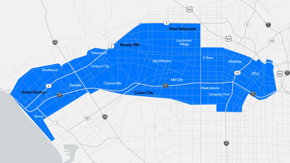 Waymo Freeway Map Waymo to launch robotaxi service in Los Angeles, but no freeways - Los ...