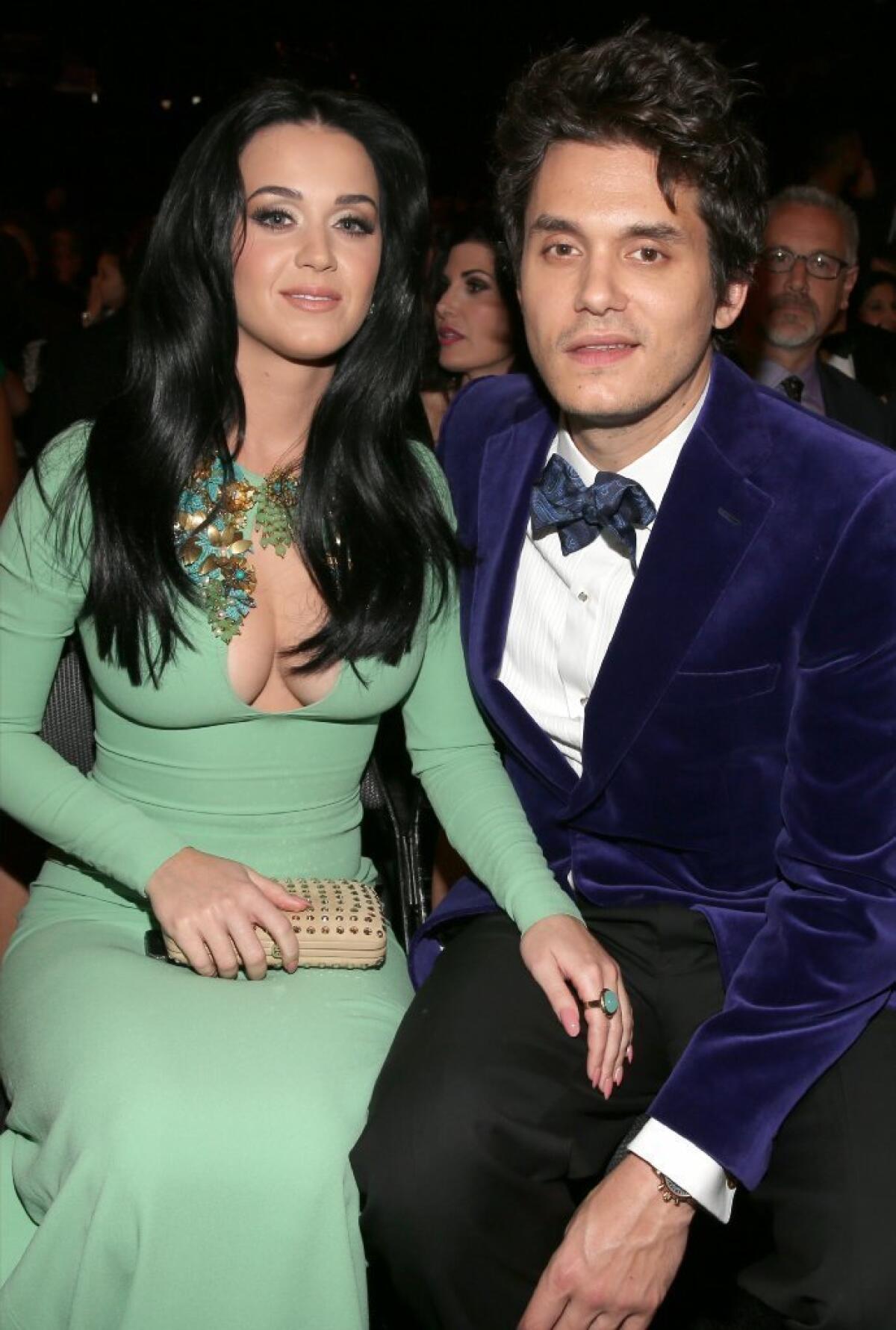 Katy Perry and beau John Mayer at this year's Grammy Awards.