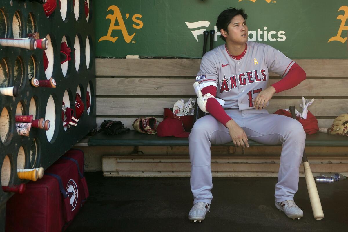 Shohei Ohtani says focus remains on winning title with Angels - Los Angeles  Times
