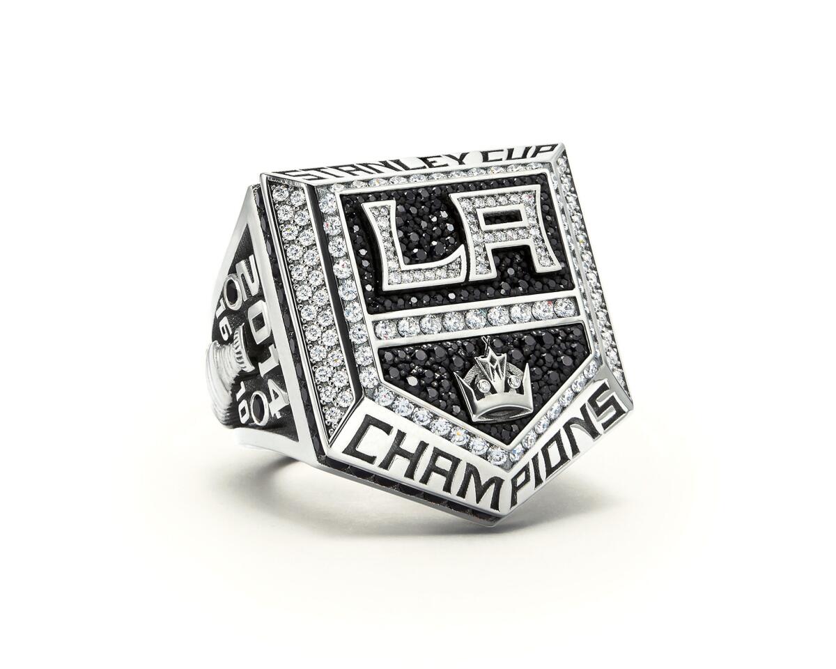 The Kings received their Stanley Cup championship rings at a private dinner Monday, two days before kicking off the 2014-15 season.
