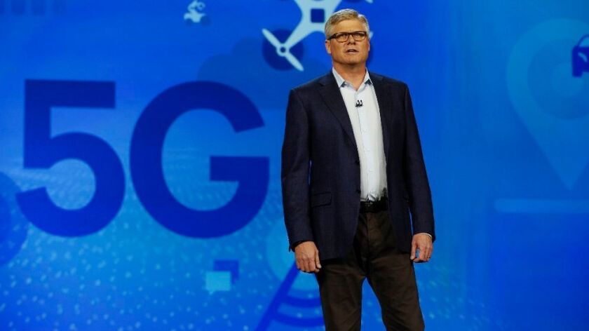 Qualcomm Chief Executive Steve Mollenkopf, shown in a 2017 file photo. The company is considered a leader in 5G technologies but faces hurdles from a ruling that it violated anti-monopoly laws.

