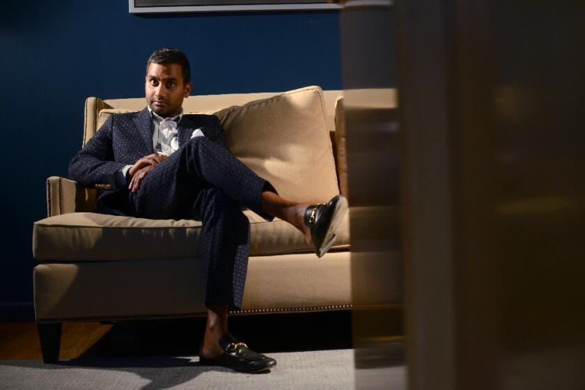 Actor and comedian Aziz Ansari in his offices in Brooklyn, N.Y.