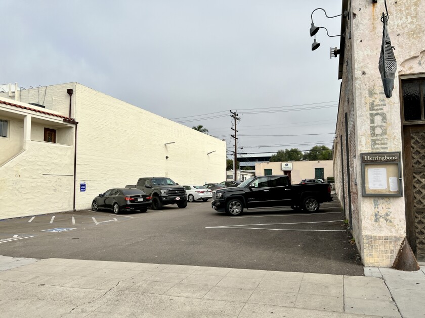 Commercial parking lot on Herschel Avenue in La Jolla