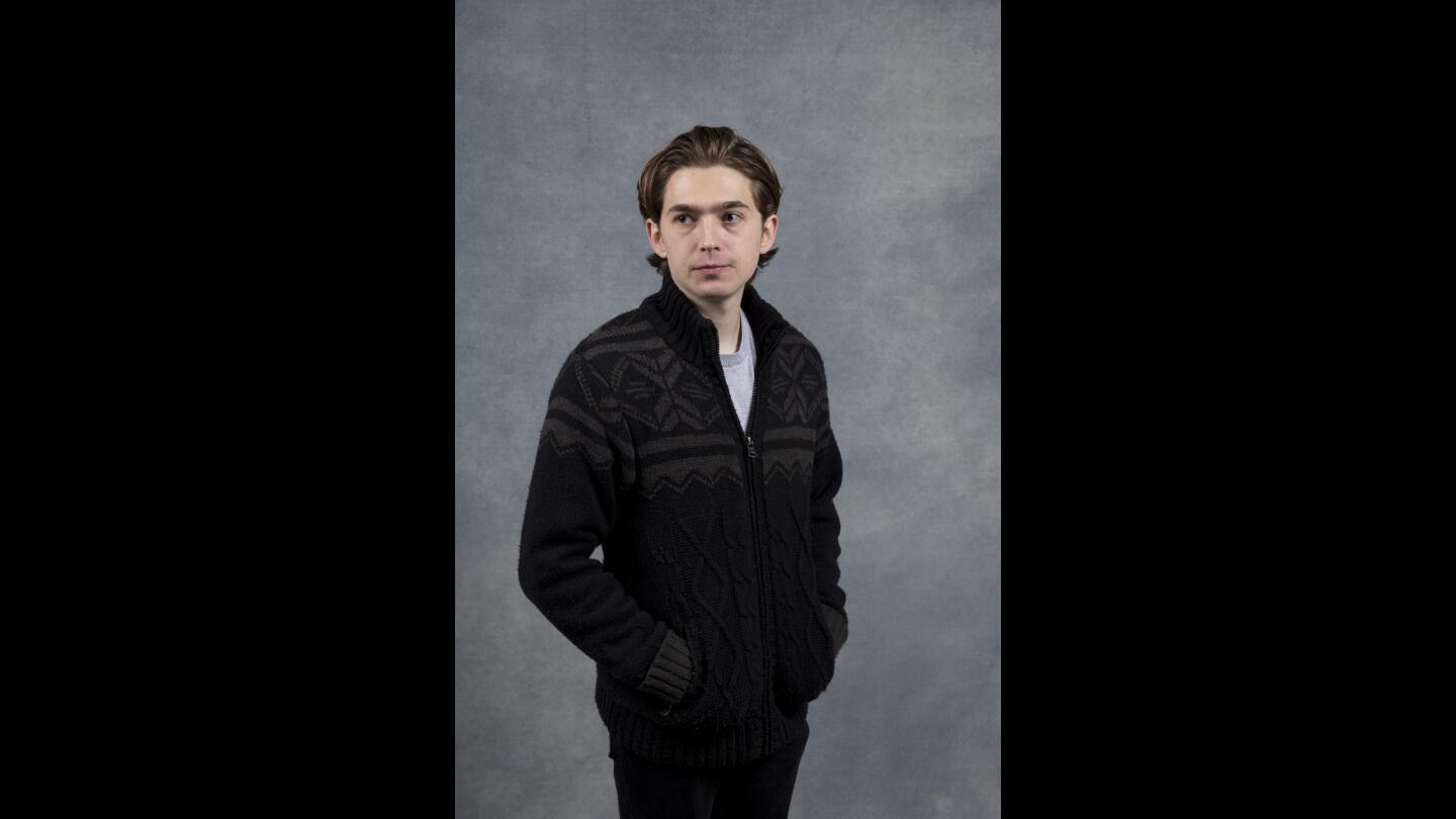Actor Austin Abrams, from the film, "Puzzle," photographed in the L.A. Times Studio at Chase Sapphire on Main, during the Sundance Film Festival in Park City, Utah, Jan. 22, 2018.