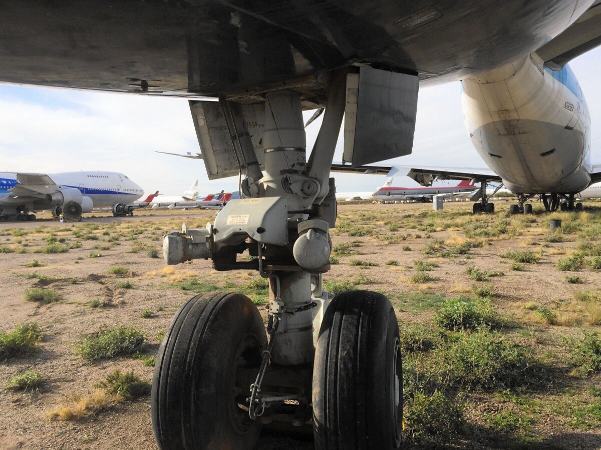 The landing gear from this relatively sound jumbo jet could be put to use again.