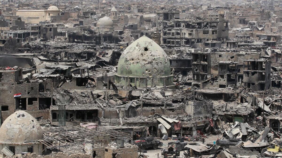 The ruins of Mosul's Old City on July 9, 2017.