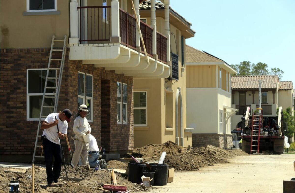 New homes under construction in Irvine in 2014.