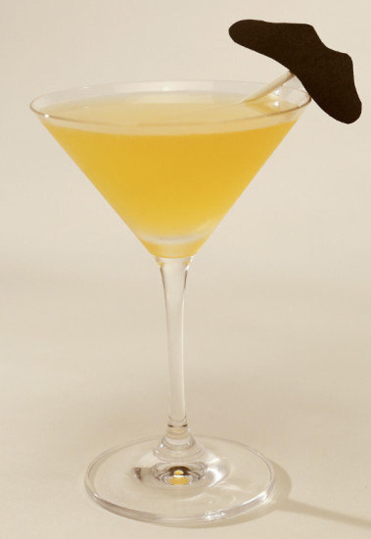 Even with a fake mustache, you can't disguise the fun of the Porn Star cocktail. Recipe: Porn Star Cocktail