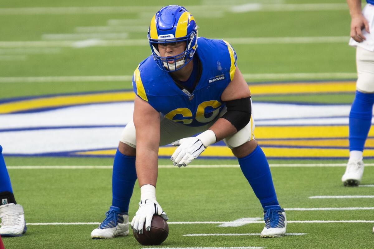 Center Austin Blythe is one player who might not be re-signed by the Rams.
