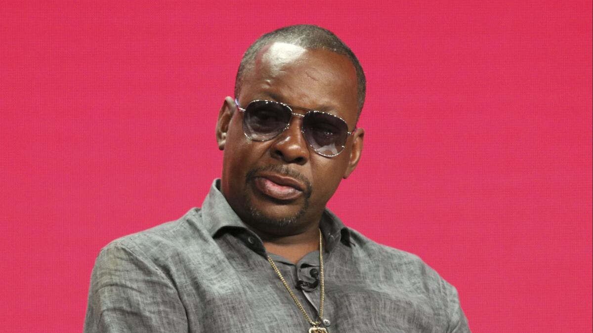 Bobby Brown participates in "The Bobby Brown Story" panel during the Television Critics Assn. press tour at the Beverly Hilton hotel on Friday.
