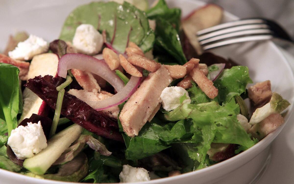 Nordstrom's chicken, apple and goat cheese salad