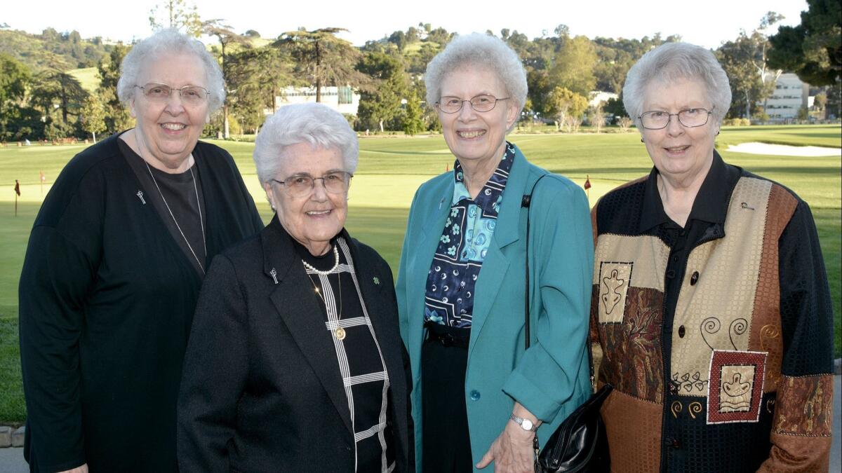 Among the Sisters of Providence in attendance at last week's fundraiser were Sisters Barbara Schanbar, from left, Lucille Dean, Teresa White, and Mary Hawkins.