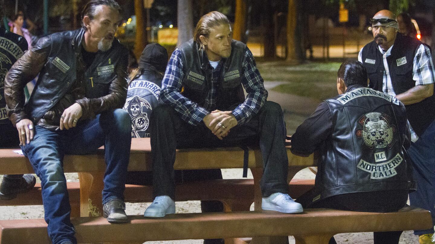 On the set: 'Sons of Anarchy'