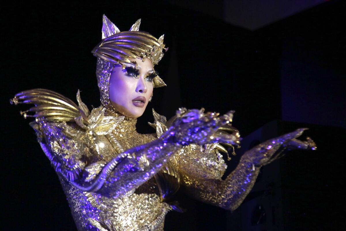  Nymphia Wind performs during the RuPaul's Drag Race Season 16 Finale Screening Event at The Edge 