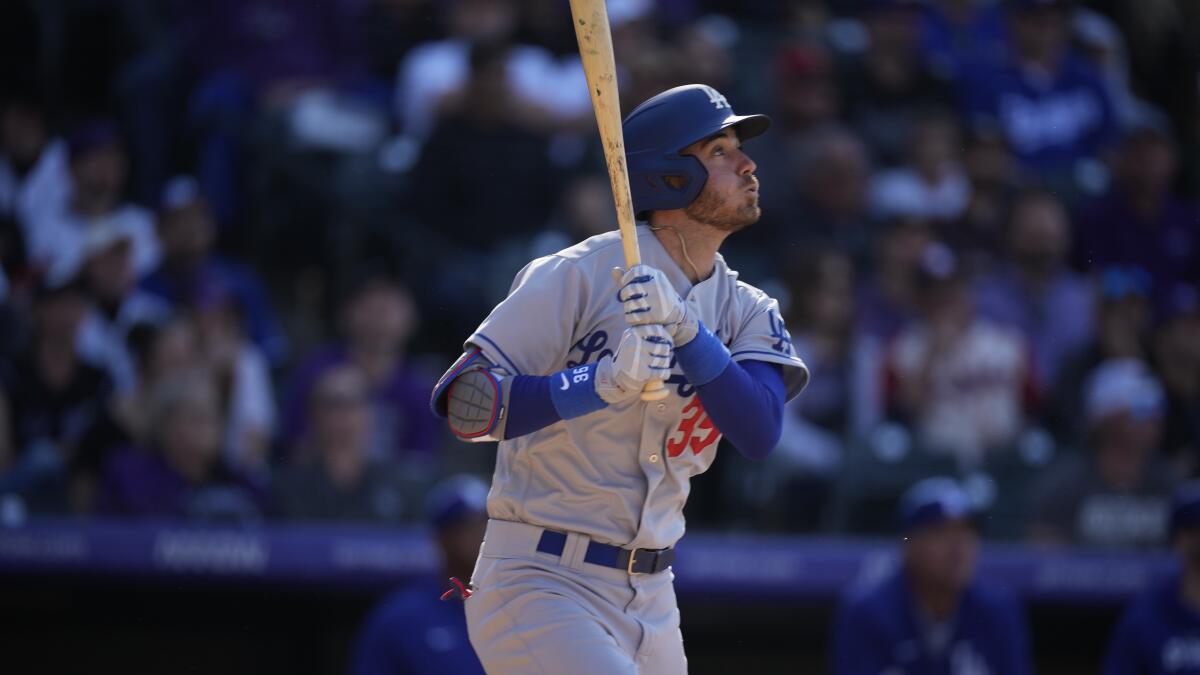 Cody Bellinger has rediscovered some of his old slugging highs - Los  Angeles Times