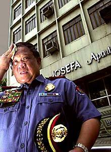 Col. Rodolfo Mendoza led the 1995 police investigation into terrorist activities at the Josefa apartments in Manila, where a band of professionals had created a bomb factory and were preparing to use it before a fire disrupted their plans.