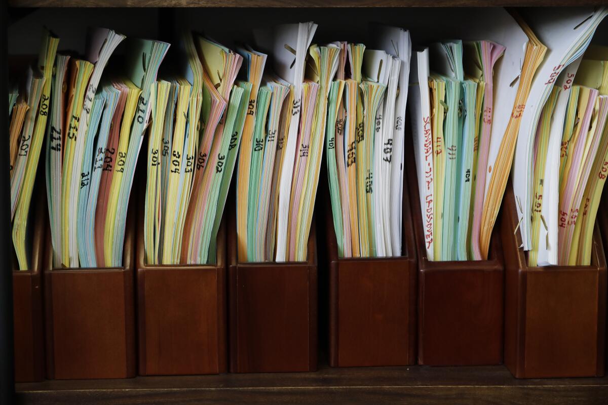 Pete Nowalk is the creator and showrunner of ABC's "How to Get Away With Murder." All of the show's scripts are displayed on a bookshelf in his office.
