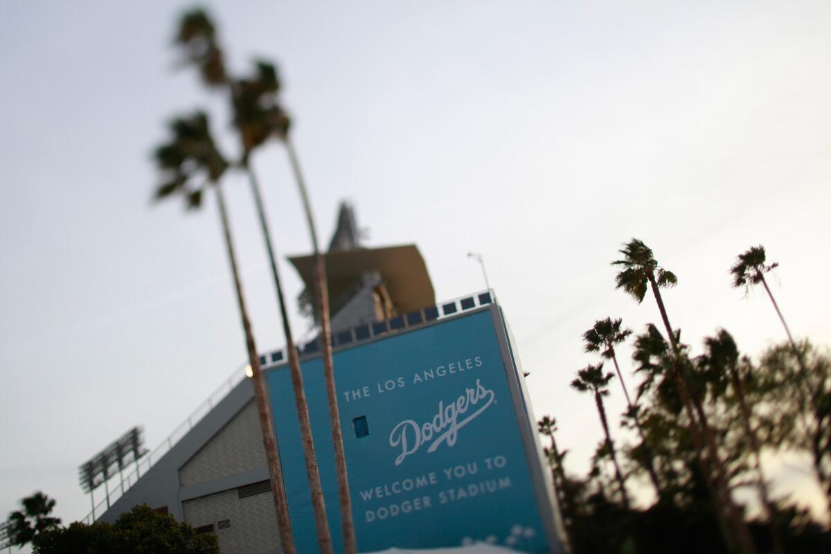 Three men are accused of stealing equipment, such as bats and jerseys, that Dodgers players used in games at Dodger Stadium, according to an affidavit filed in Los Angeles County Superior Court.