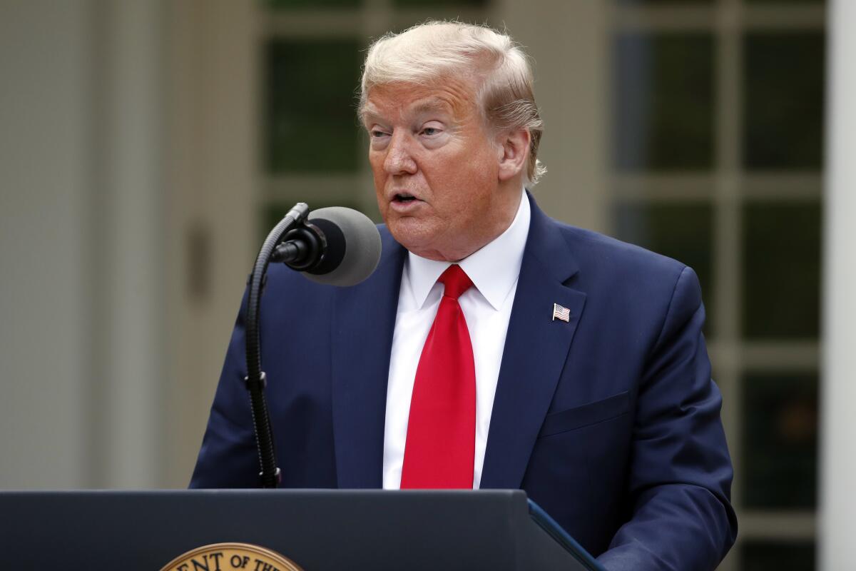 President Trump in the Rose Garden