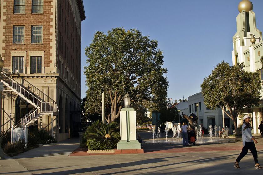 The historical Town Plaza in Culver City.