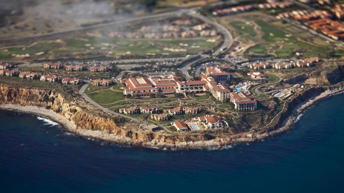 An aerial view of the Terranea Resort in Rancho Palos Verdes.