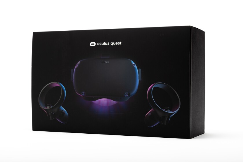 The Oculus Quest virtual reality headset