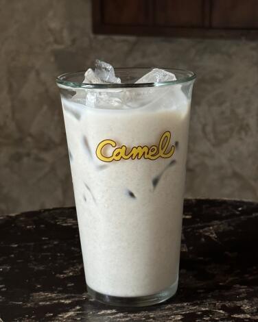 A misugaru latte from Camel Coffee.