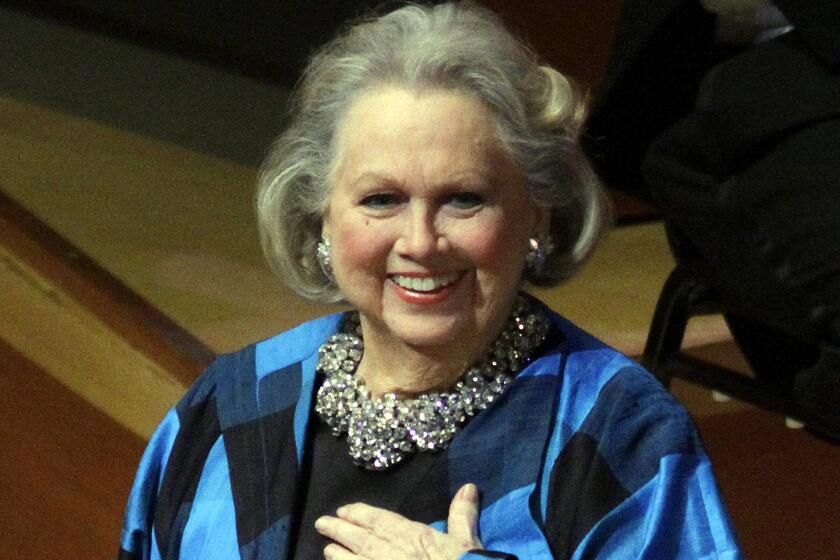 Barbara Cook performing at the Walt Disney Concert Hall in 2012.