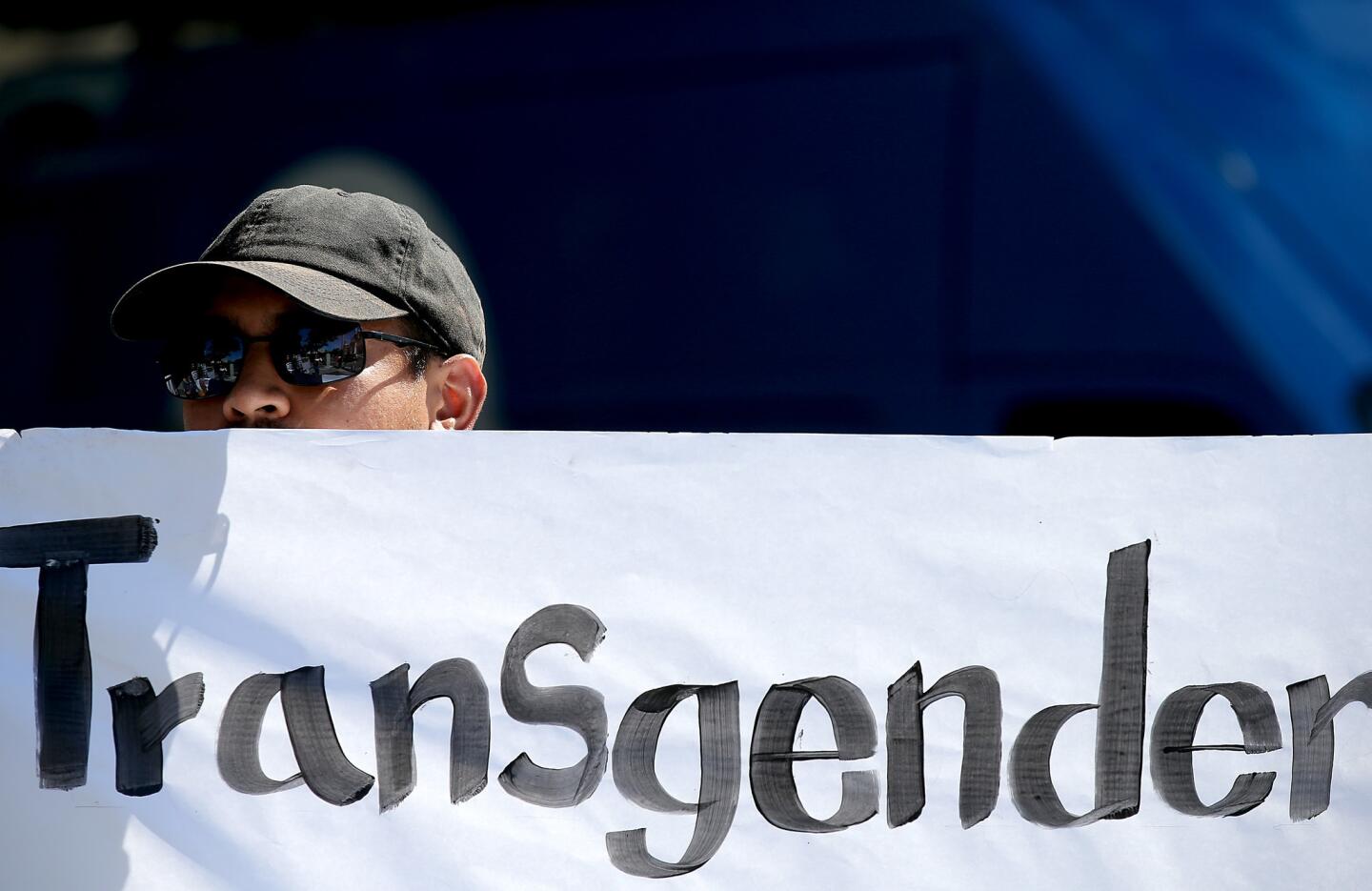 Protesting Trump's transgender military ban