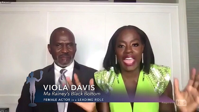 Viola Davis with her husband