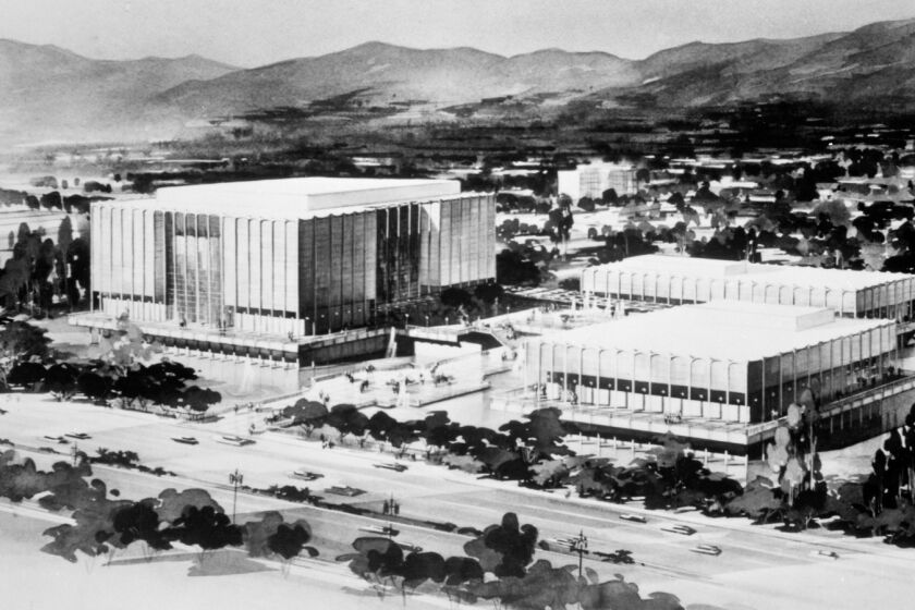 Los Angeles County Museum of Art concept art, rendered in 1964.