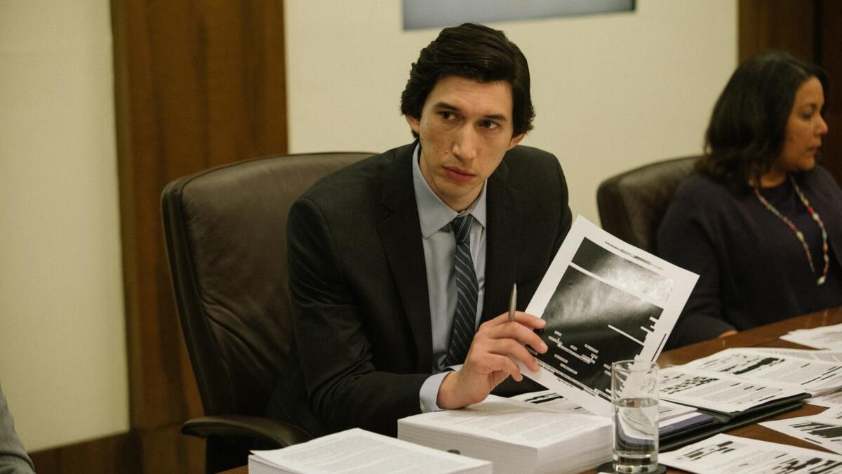 Adam Driver in the movie "The Report."