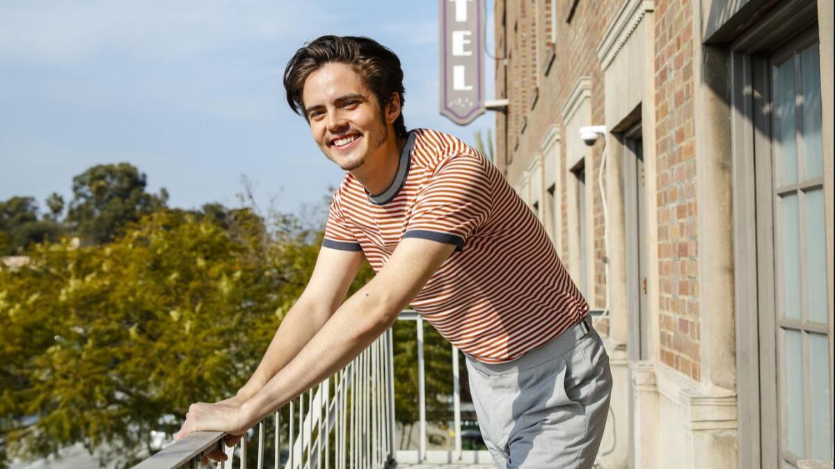 Actor Miles Robbins, son of actors Tim Robbins and Susan Sarandon, is photographed at the Culver Hotel.