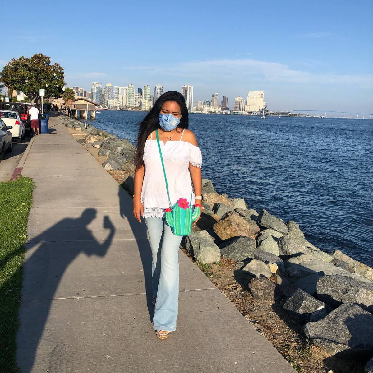 Andrea Figueroa Pelliccia at Harbor Island on July 9, 2020 in San Diego, California.