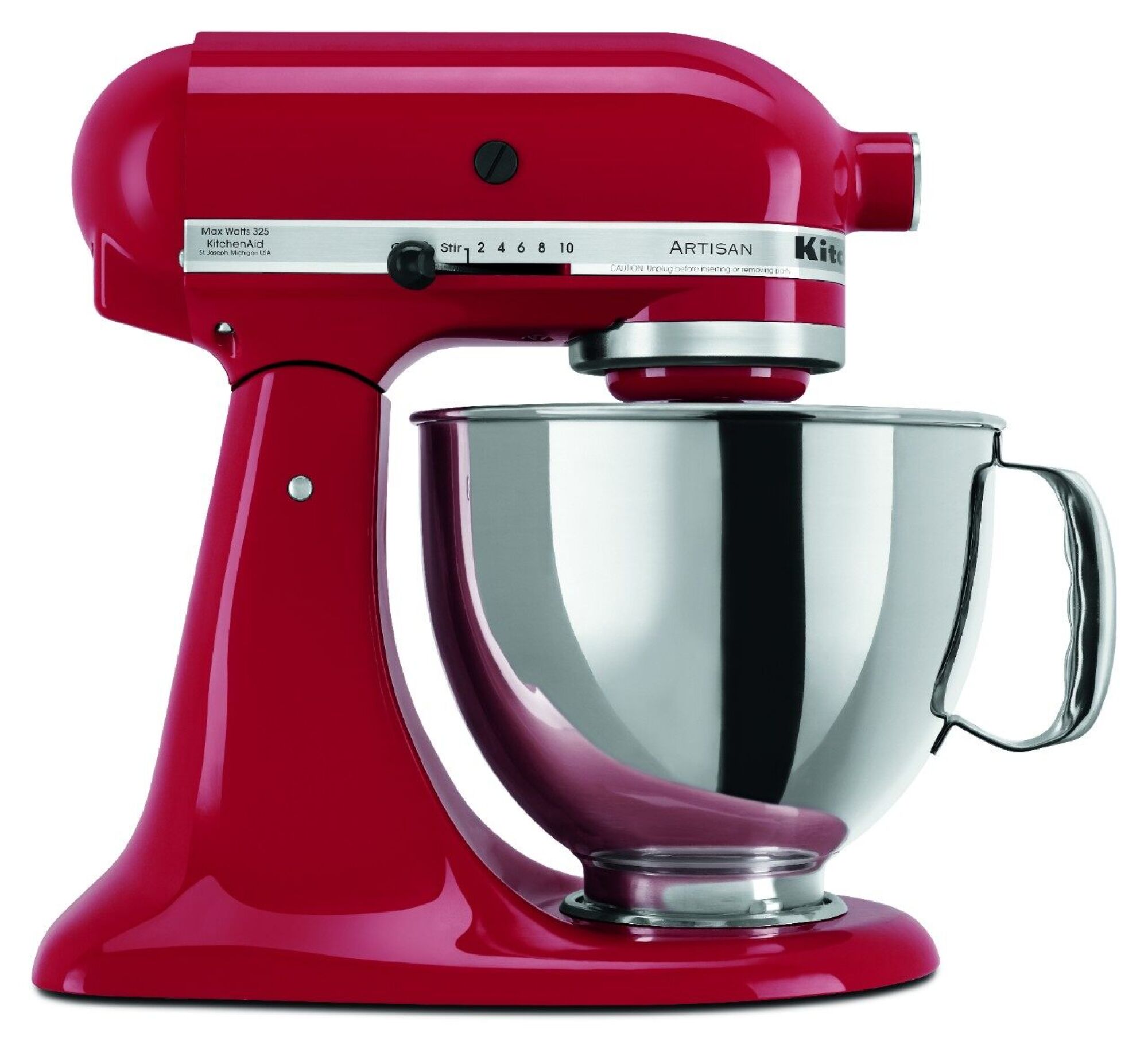 Red KitchenAid Mixer.