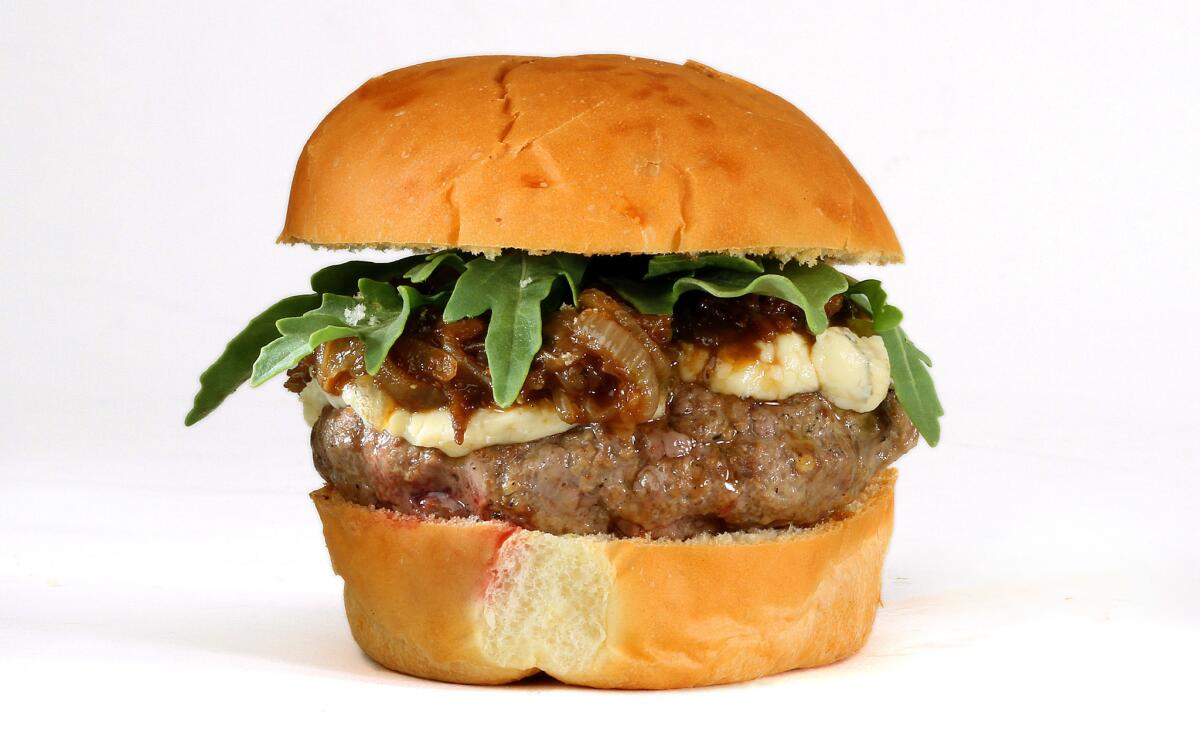 Buffalo Cambozola burger