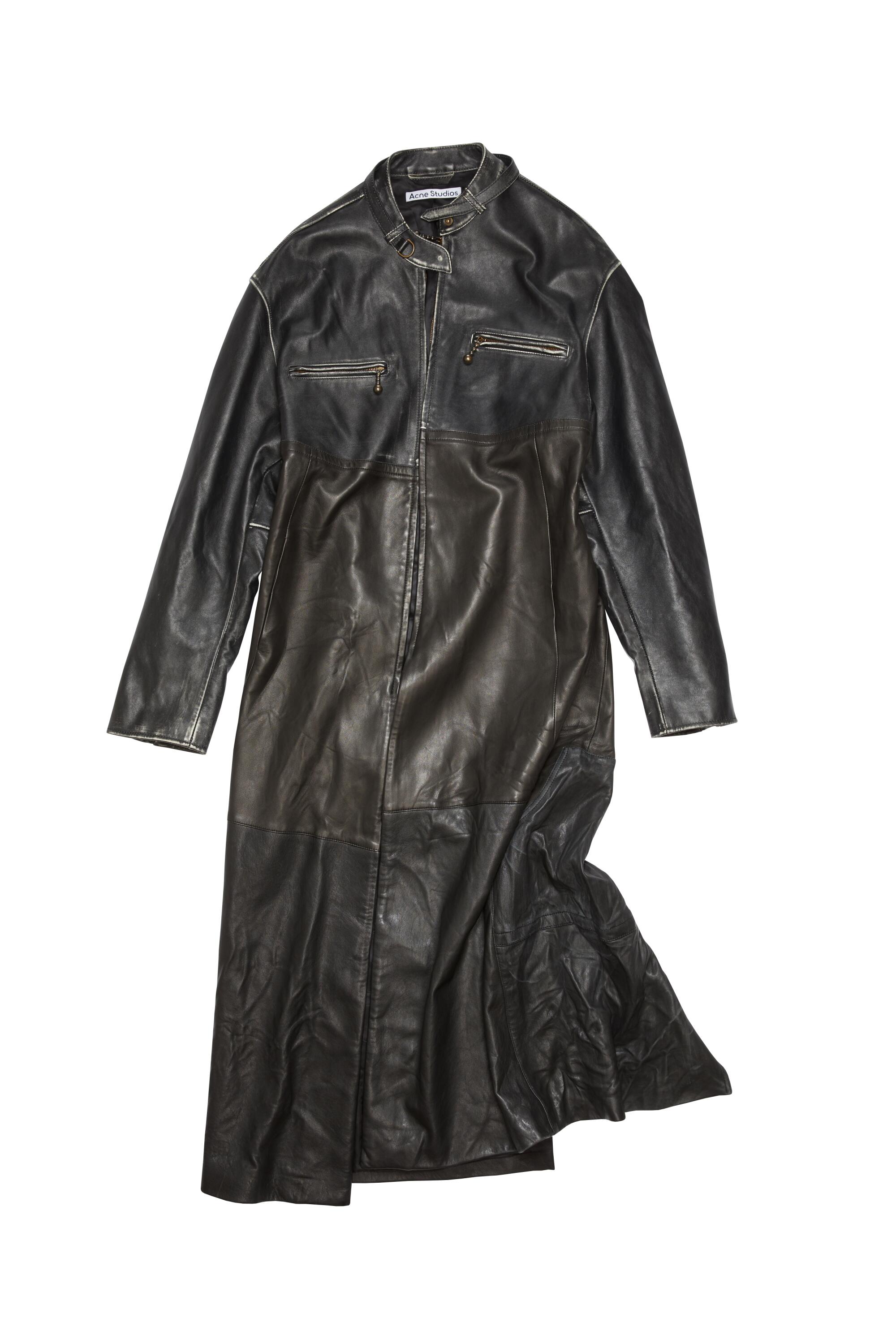 Acne Studios Black Leather Coat