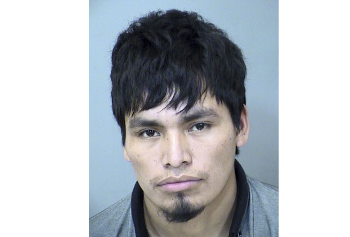 This photo provided by the Maricopa County Sheriff’s Office shows Juan Vargas. A suspect has been arrested in the killings of three cousins from Mexico whose bodies were found in a vacant lot in Phoenix last month, police said Thursday, March 3, 2022. (Maricopa County Sheriff’s Office via AP)