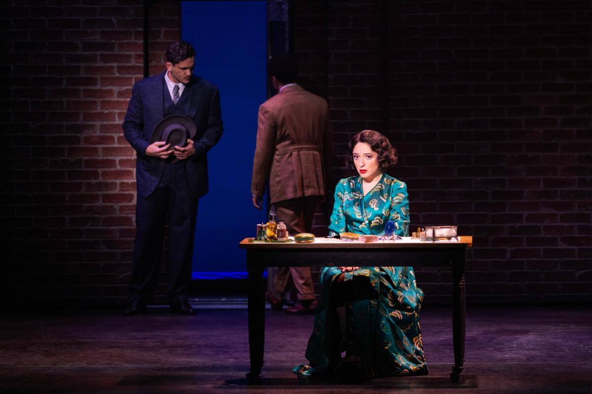 Katerina McCrimmon with Stephen Mark and Lukas Izaiah Montaque Harris in "Funny Girl"
