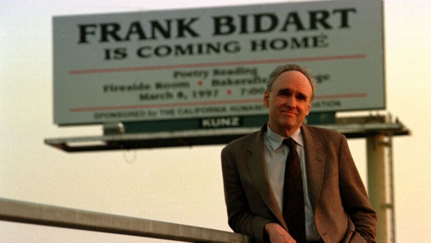Poet Frank Bidart in Bakersfield in 1997.