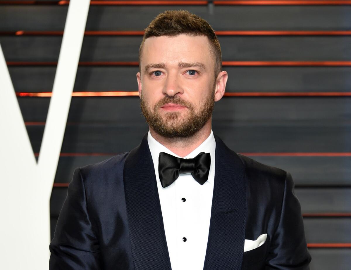 In this Feb. 28, 2016 file photo, Justin Timberlake arrives at the Vanity Fair Oscar Party in Beverly Hills, Calif. Sunday night, Timberlake took to Twitter to share his enthusiasm for the BET Awards. It did not go well.