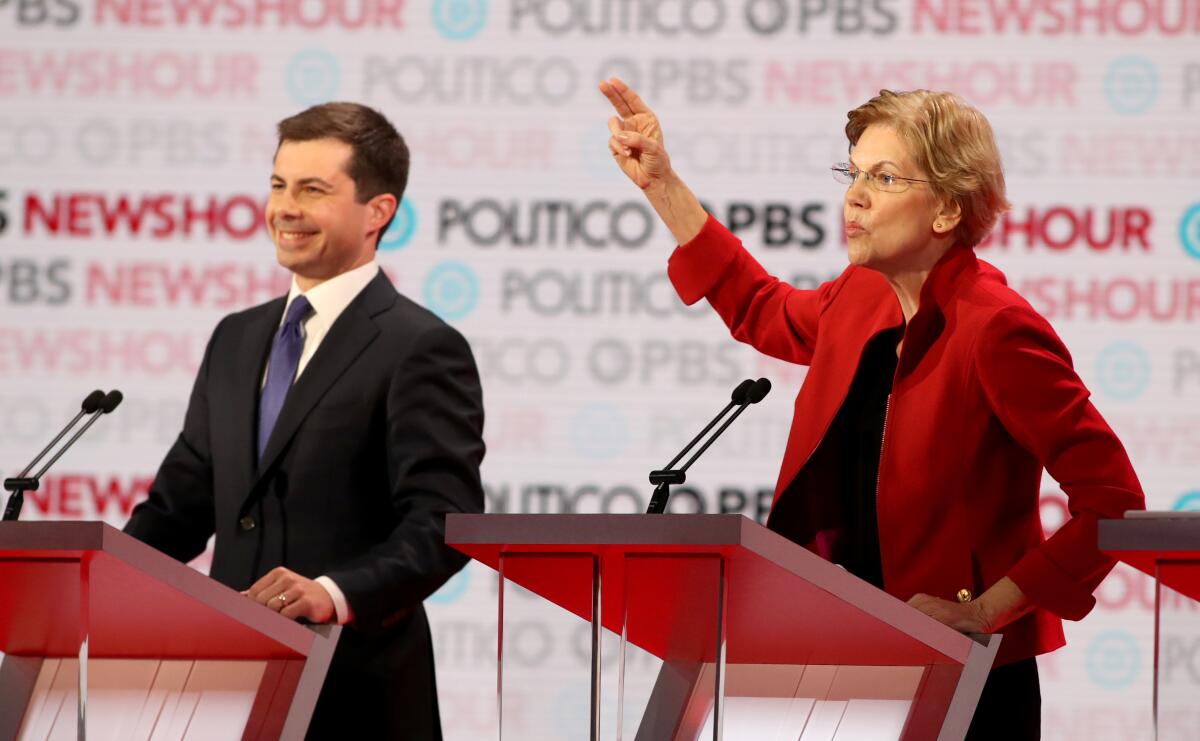 Pete Buttigieg and Elizabeth Warren.