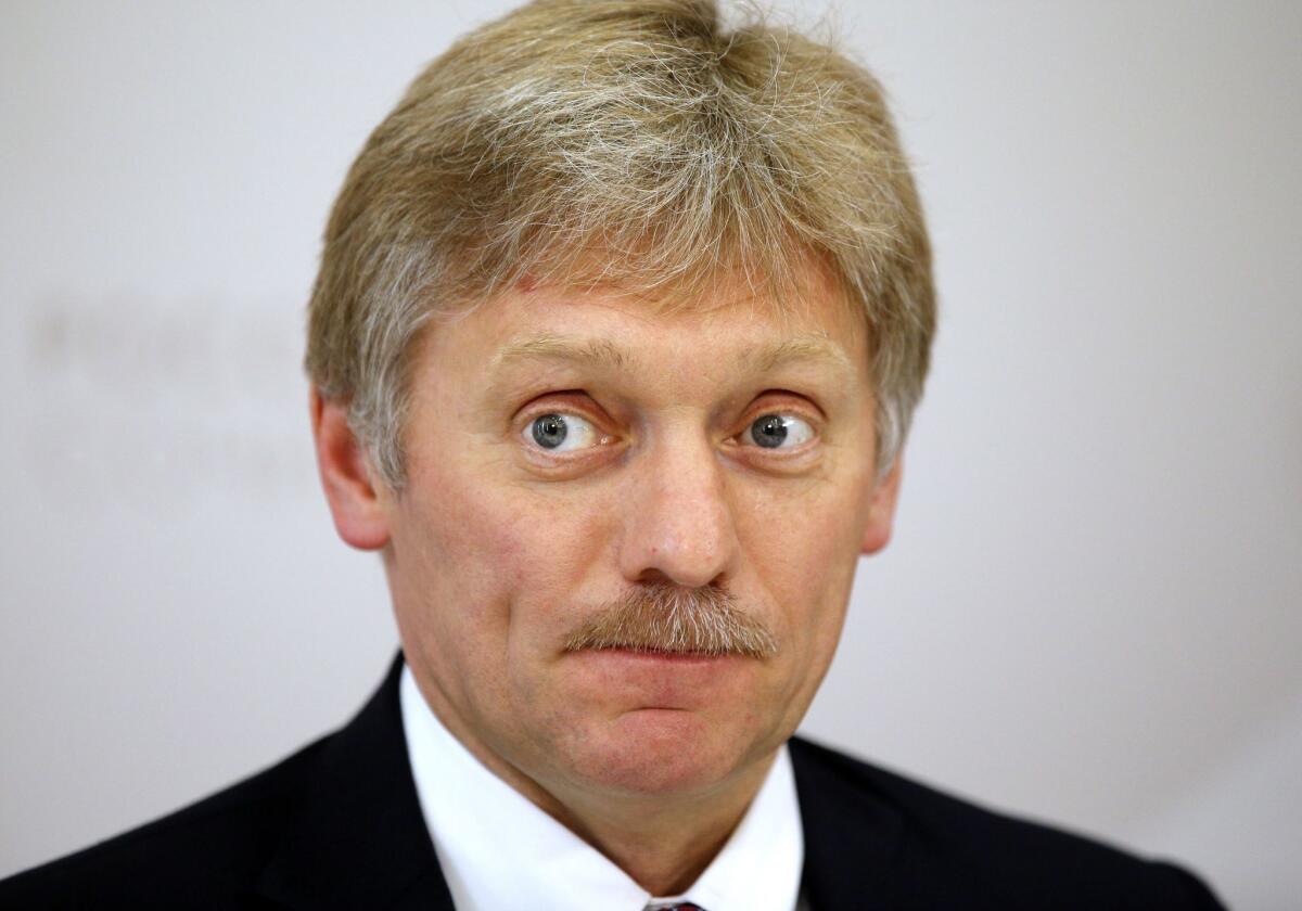 Kremlin spokesman Dmitri Peskov