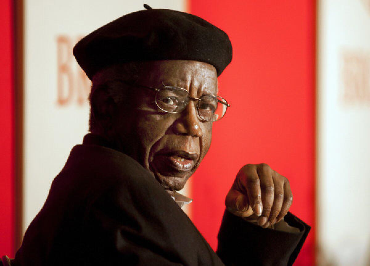 Chinua Achebe photographed at Brown University in 2010, where he was a professor of languages and literature.