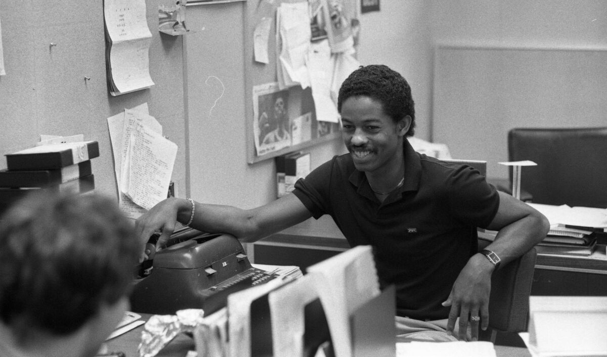 Roy Hamilton at his TV job